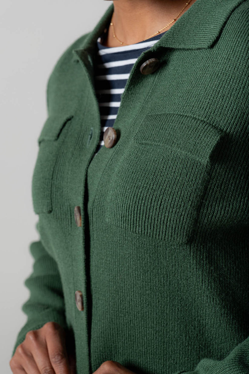 Lily & Me Chestnut Knitted Jacket Pine Green