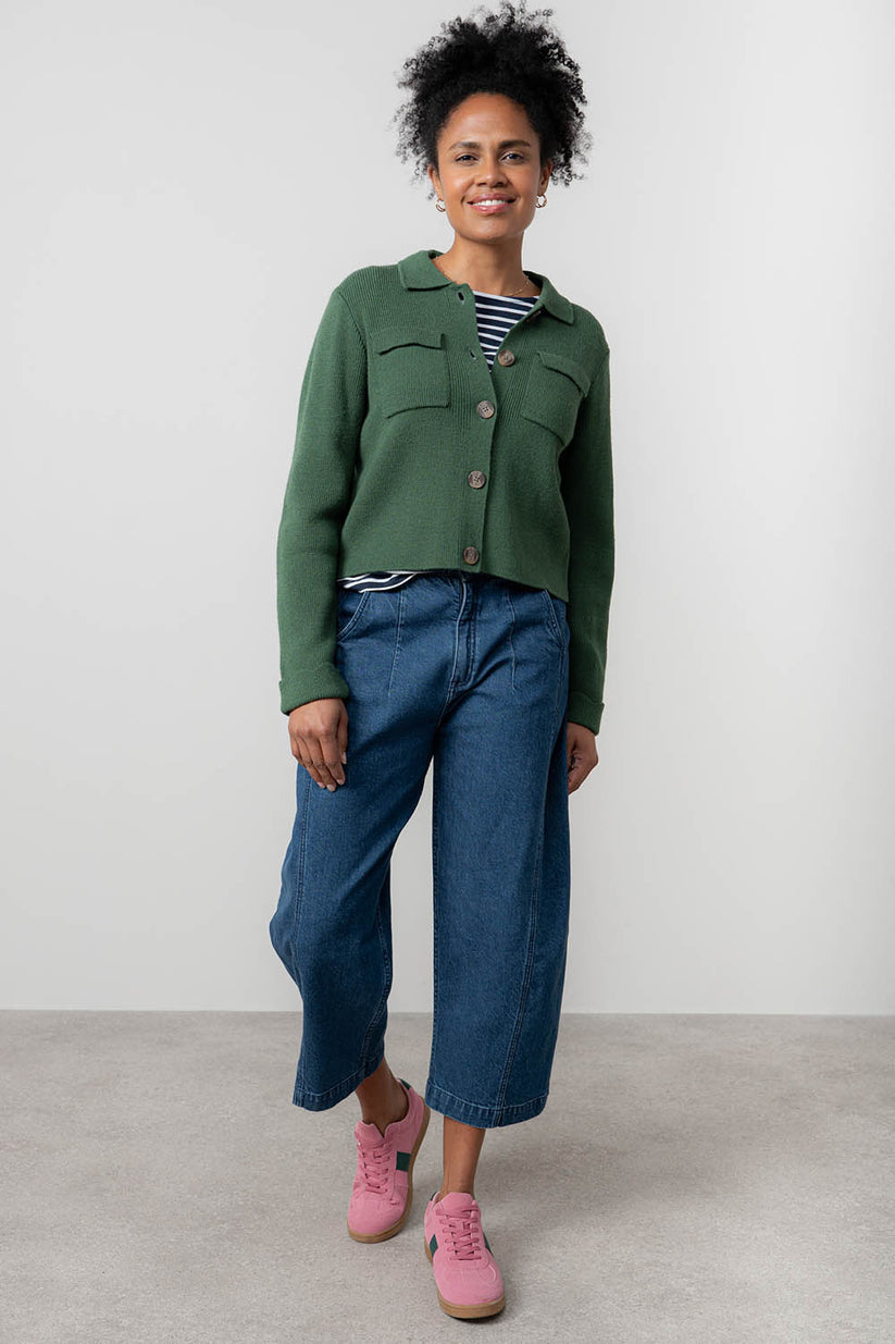 Lily & Me Chestnut Knitted Jacket Pine Green