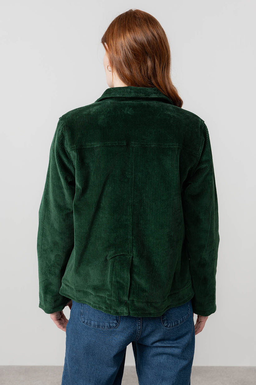 Lily & Me Ash Jumbo Cord Jacket Pine Green