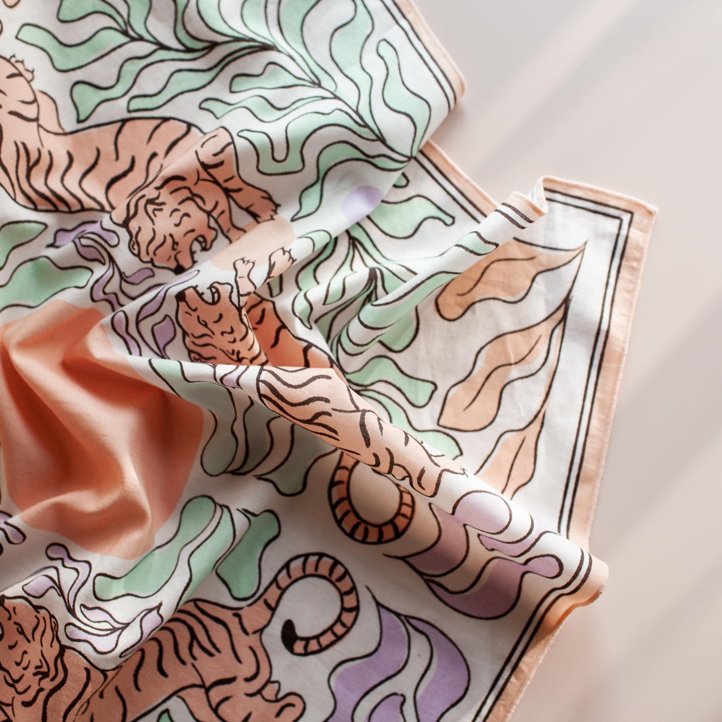 The Tigress Organic Cotton Square Neckerchief