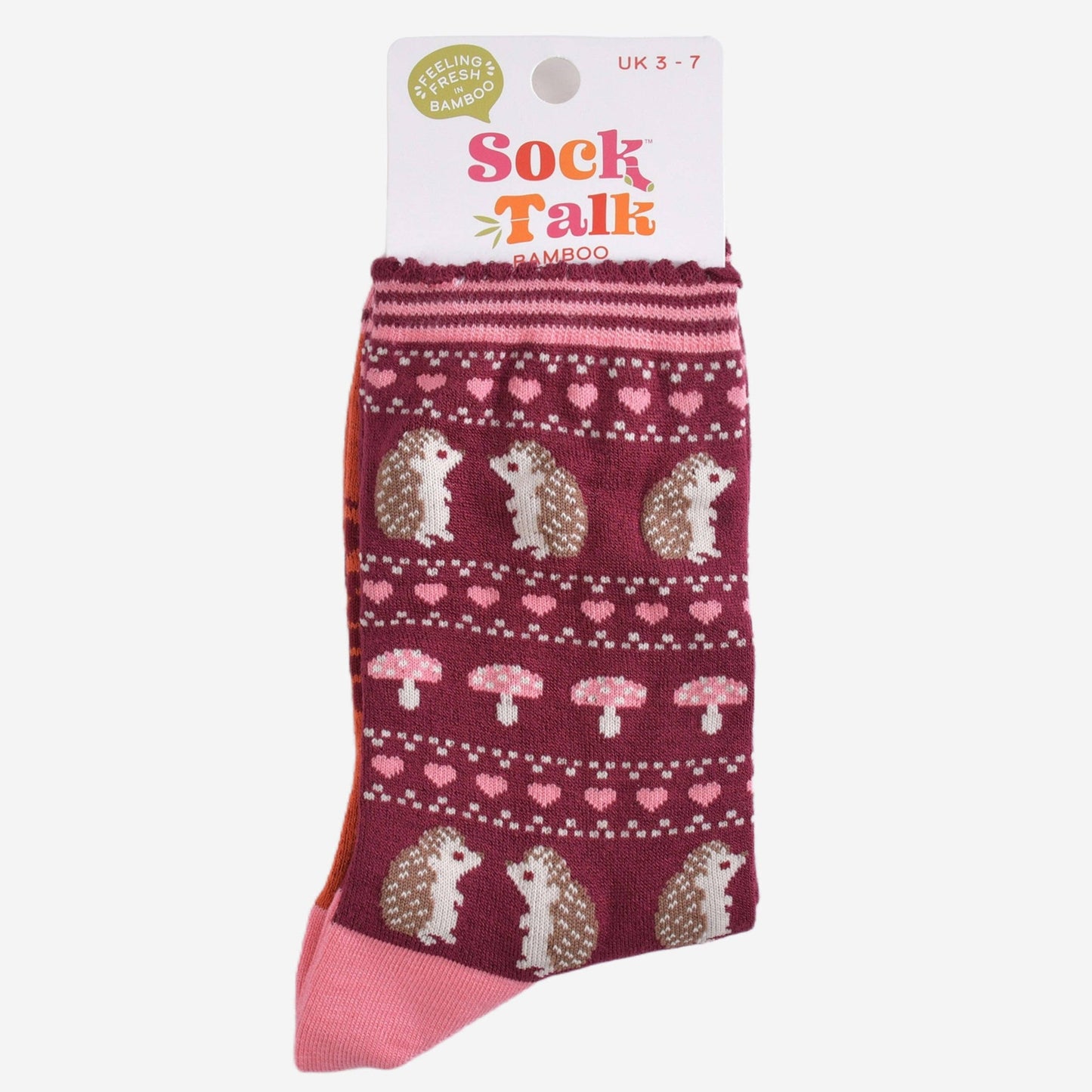 Fair Isle Hedgehog Bamboo Socks