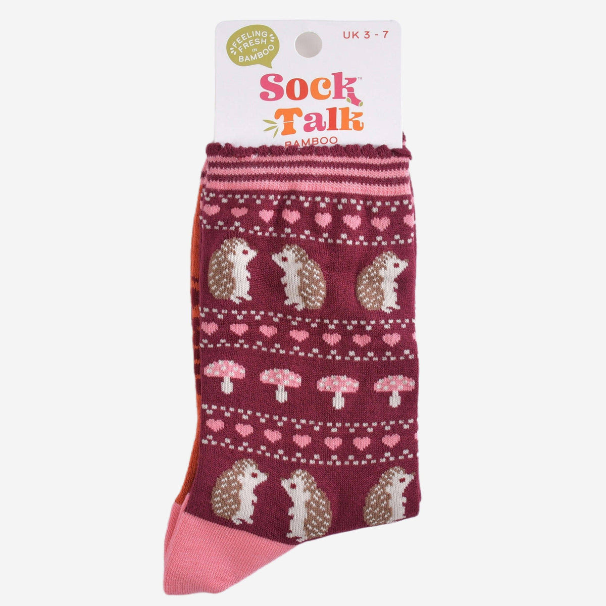 Fair Isle Hedgehog Bamboo Socks