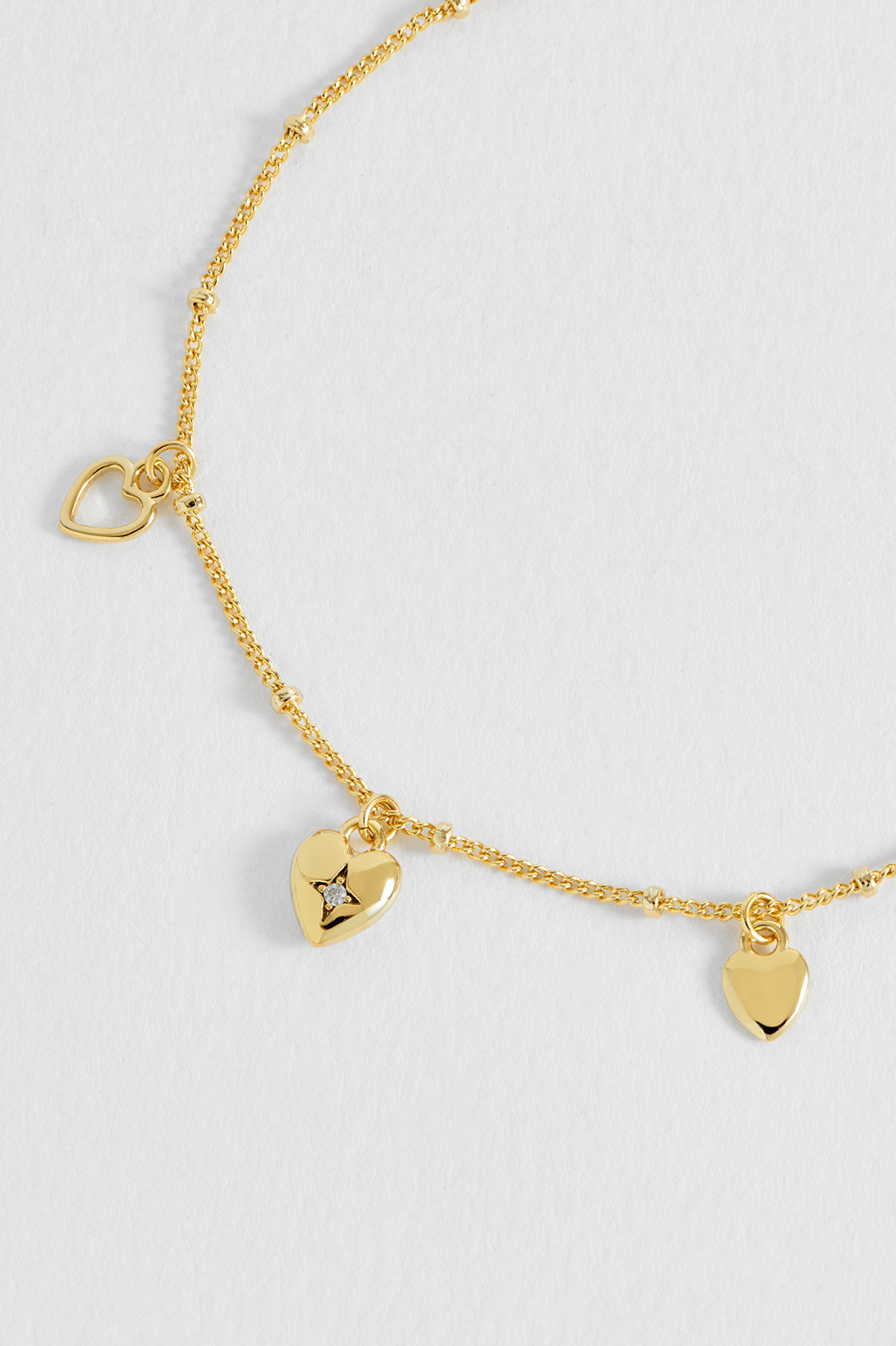 Estella Bartlett Triple Heart Charm Bracelet