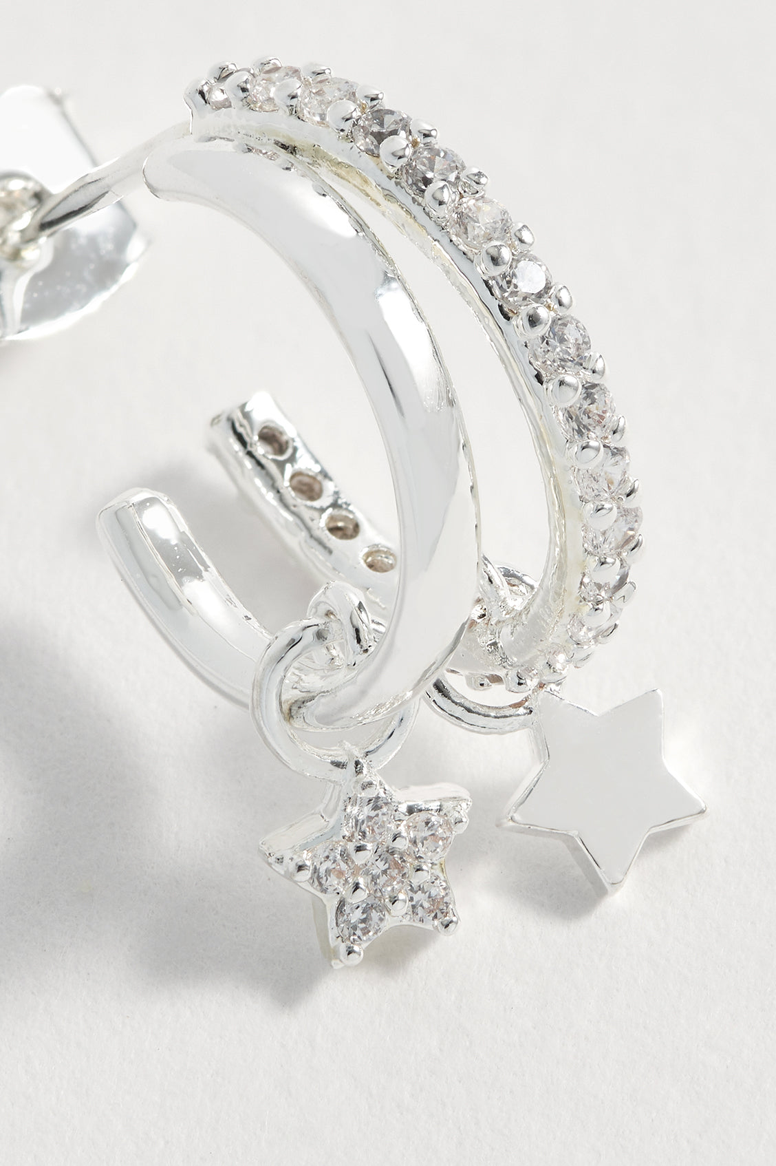 Estella Bartlett Duo Pave Star Hoops