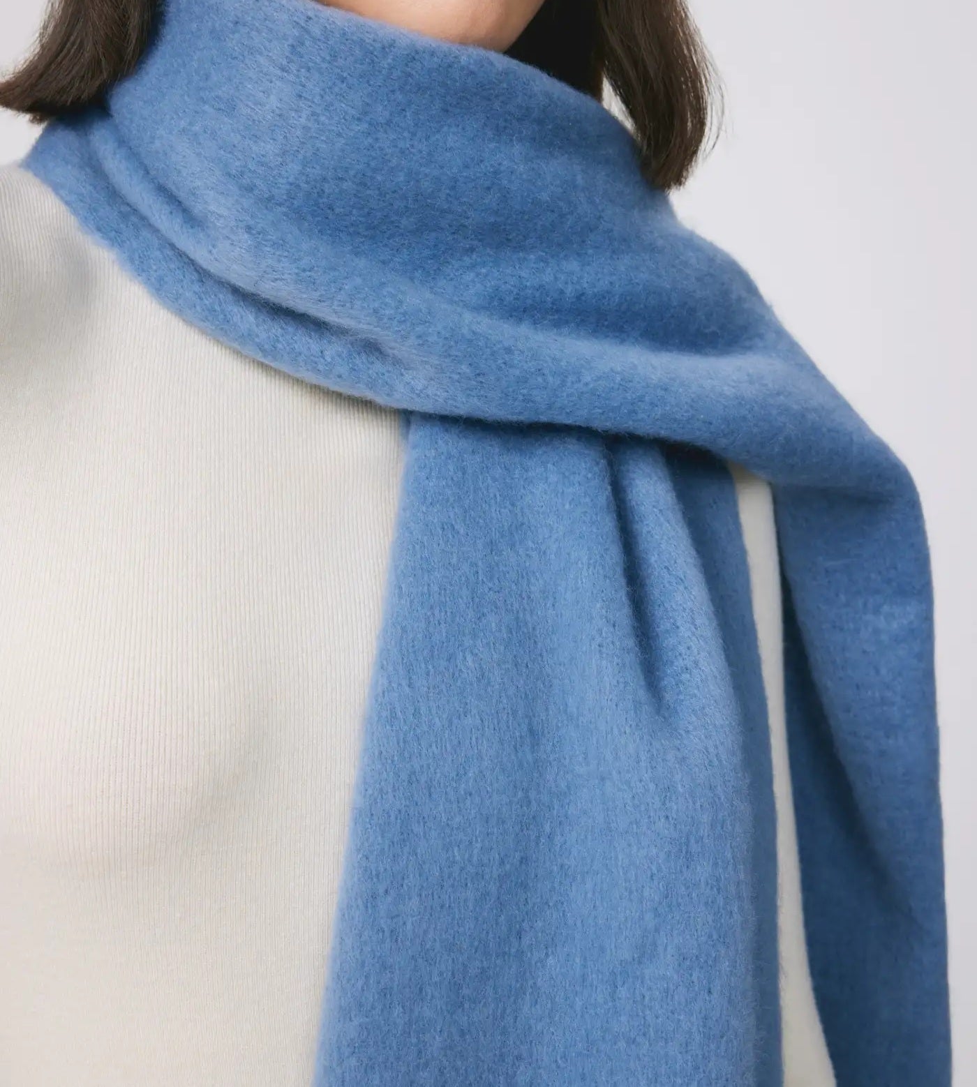 Hazel Chunky Scarf in Powder Blue