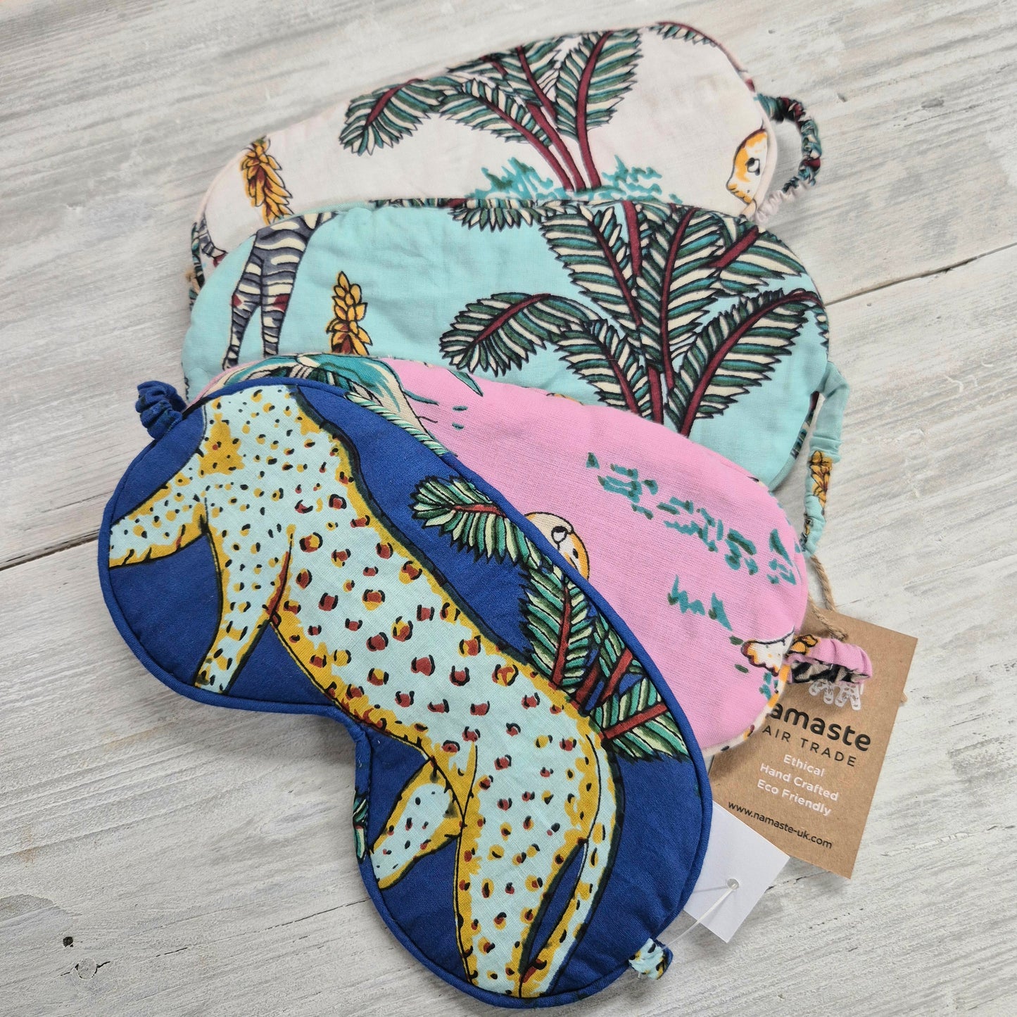 Jungle Print Sleeping Mask in Pink