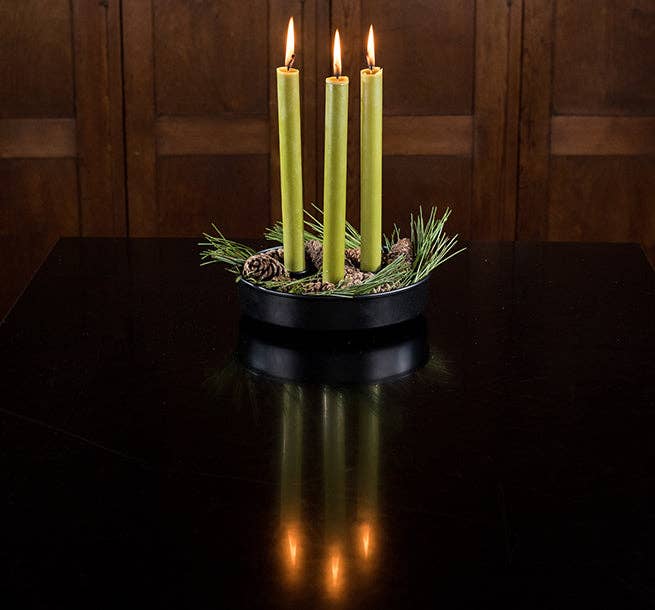 Olive Green Eco Dinner Candle