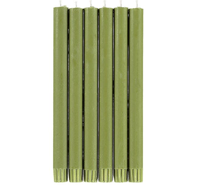 Olive Green Eco Dinner Candle