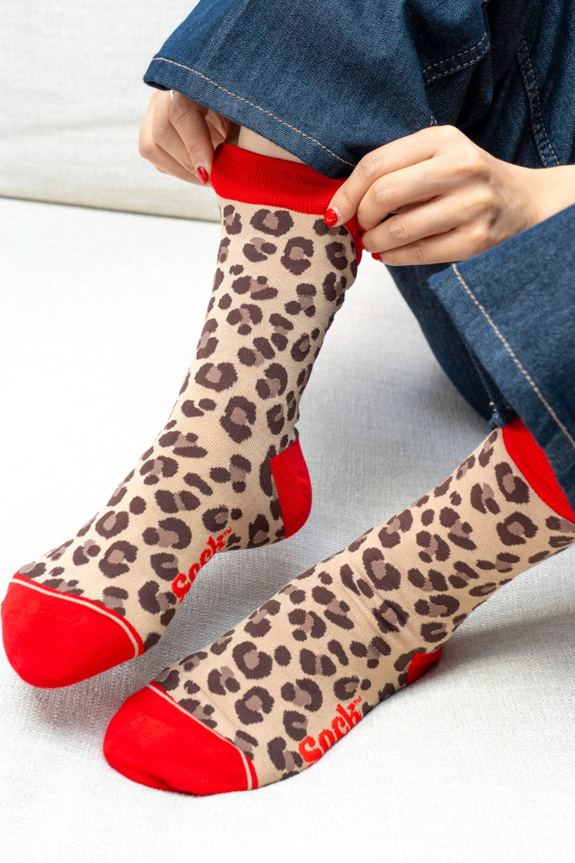 Leopard Print Bamboo Socks