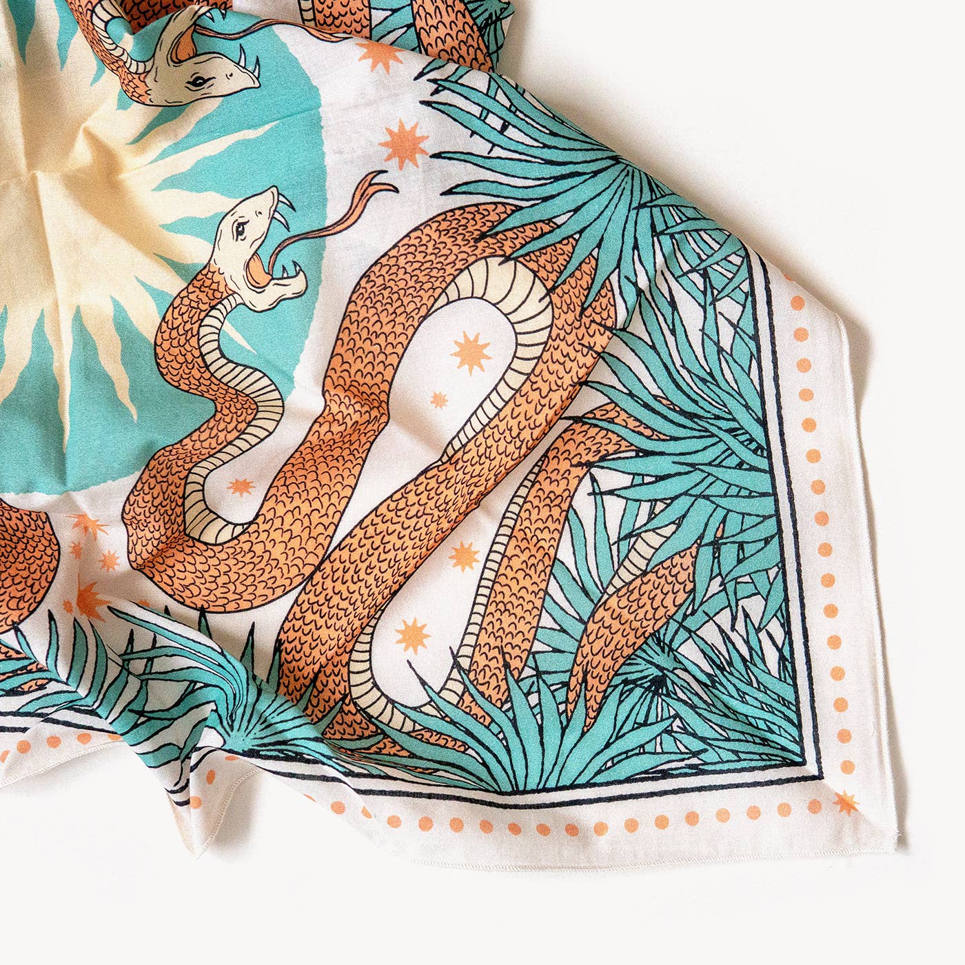 The Serpent Organic Cotton Square Neckerchief