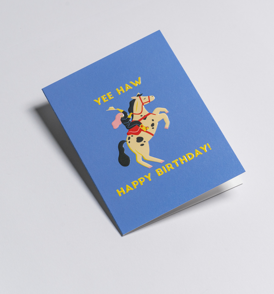 Yee Haw Cowgirl Birthday Mini Card