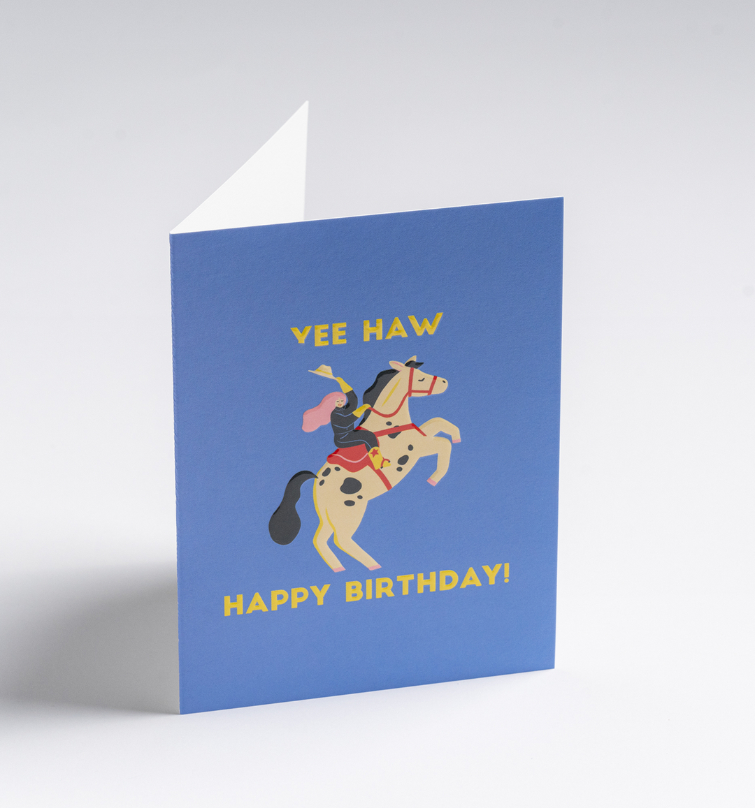 Yee Haw Cowgirl Birthday Mini Card