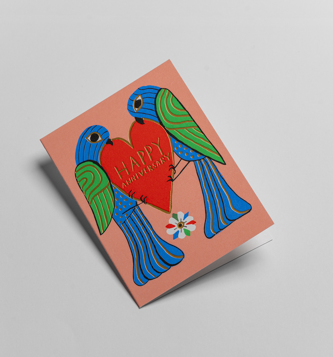 Love Birds Anniversary Mini Card