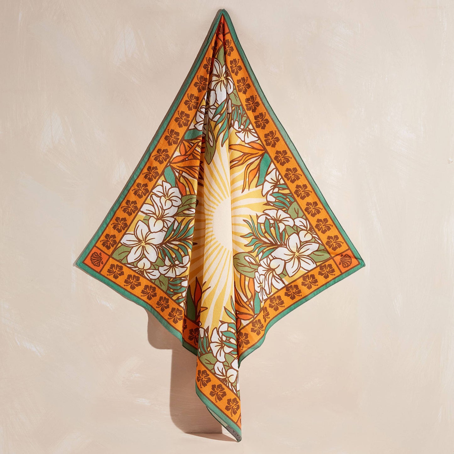Plumeria Organic Cotton Square Neckerchief