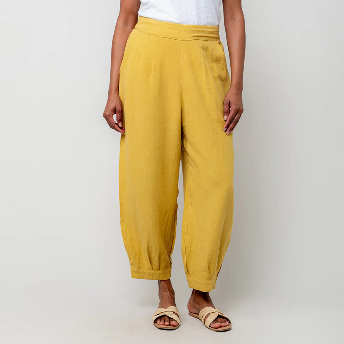 Lily & Me Sail Linen Trousers in Ochre