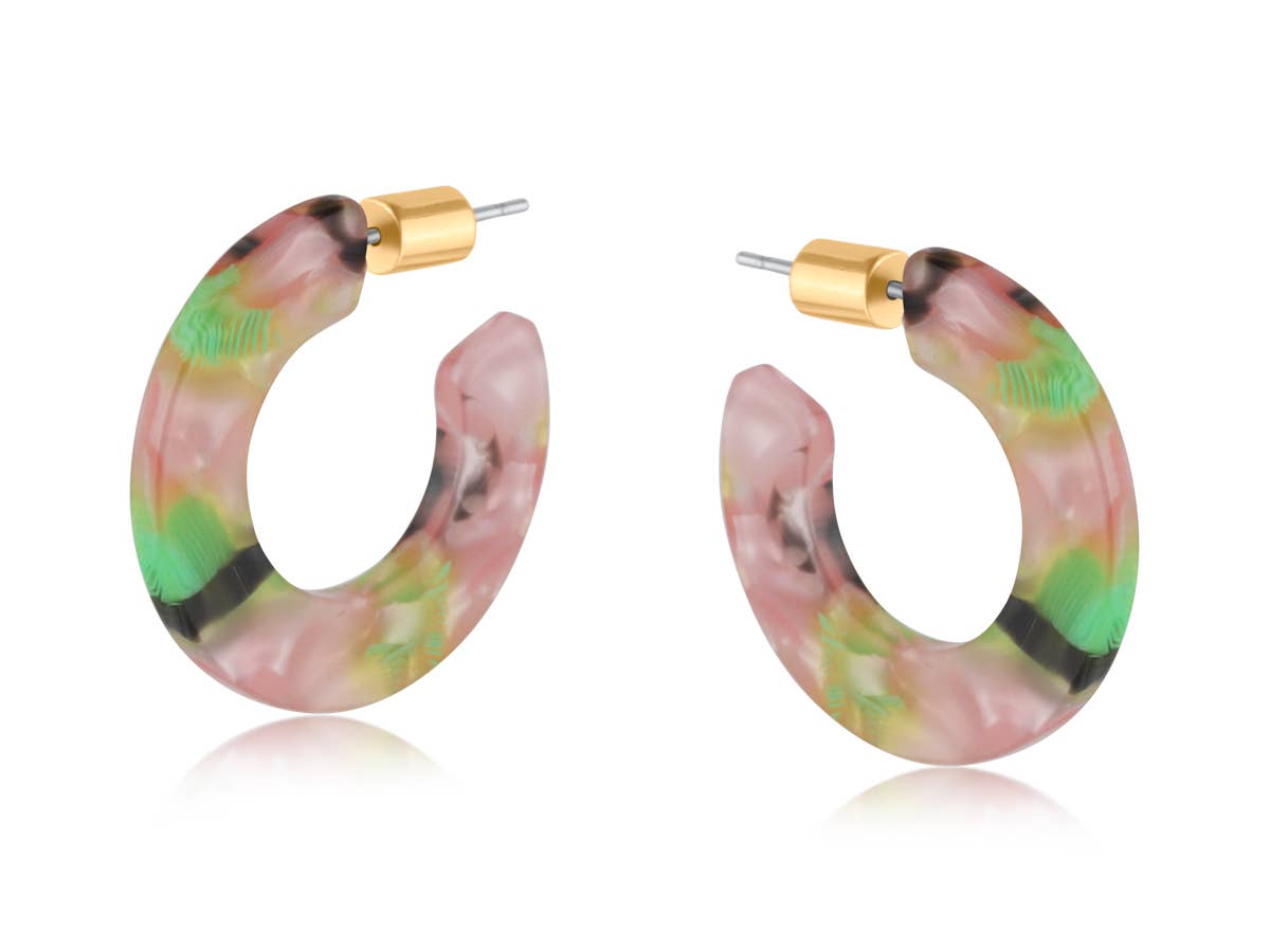 Ilona Resin Hoop Earrings