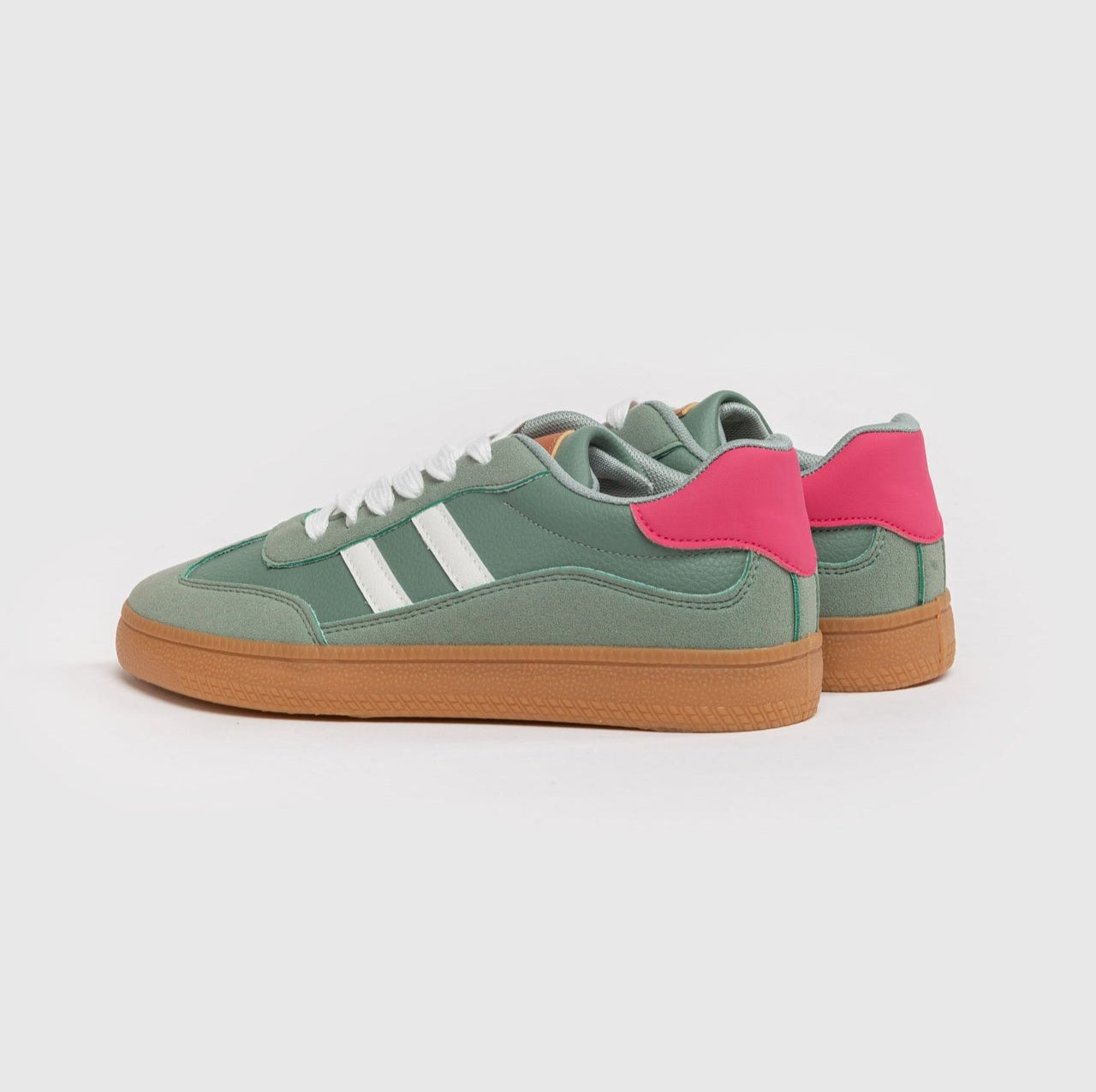 Janie Trainers in Seafoam & Pink