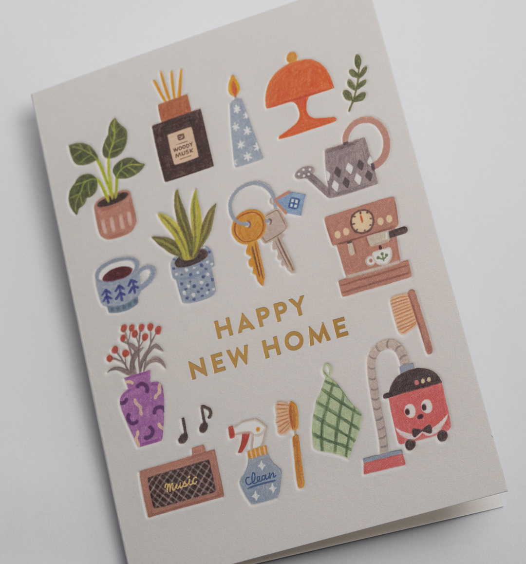 Happy New Home Illustrated Hygge Card