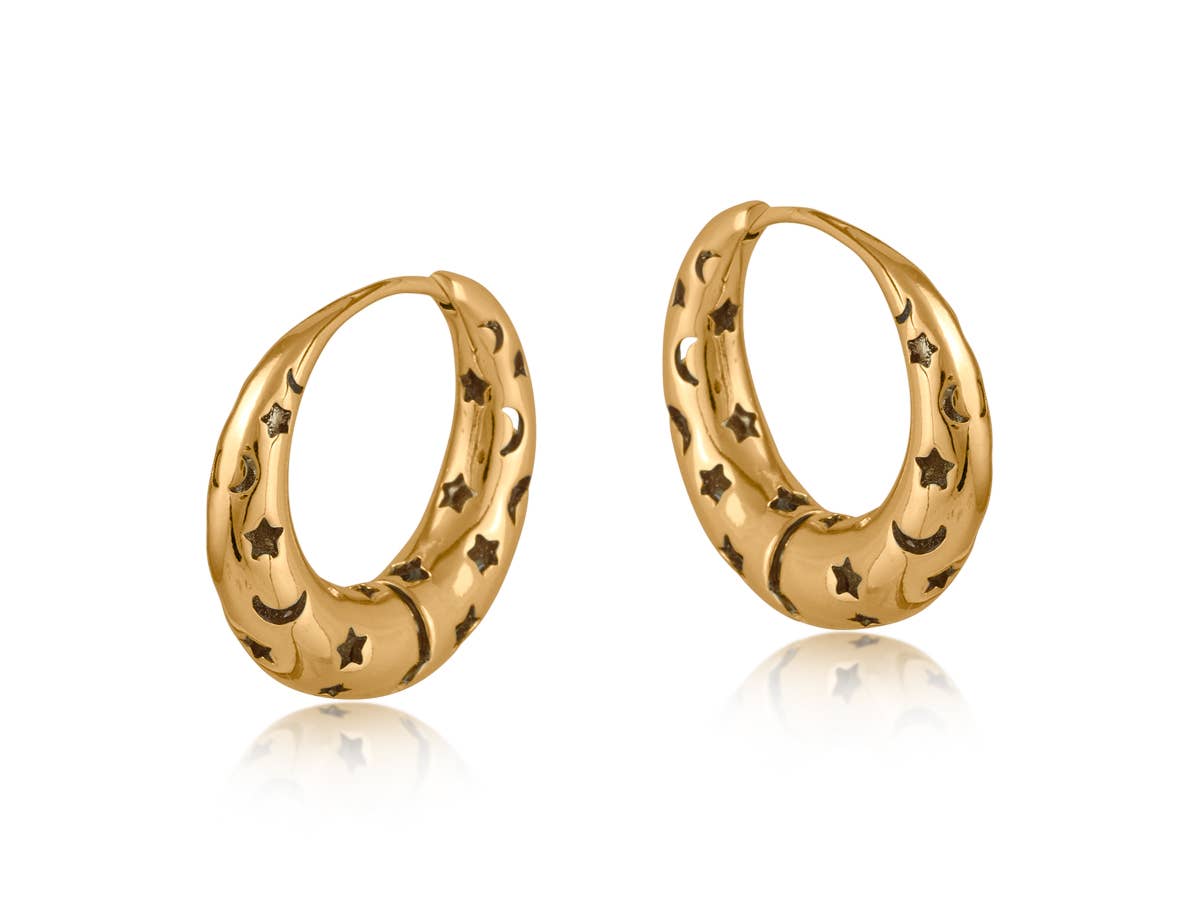 Selena Celestial Hoop Earrings