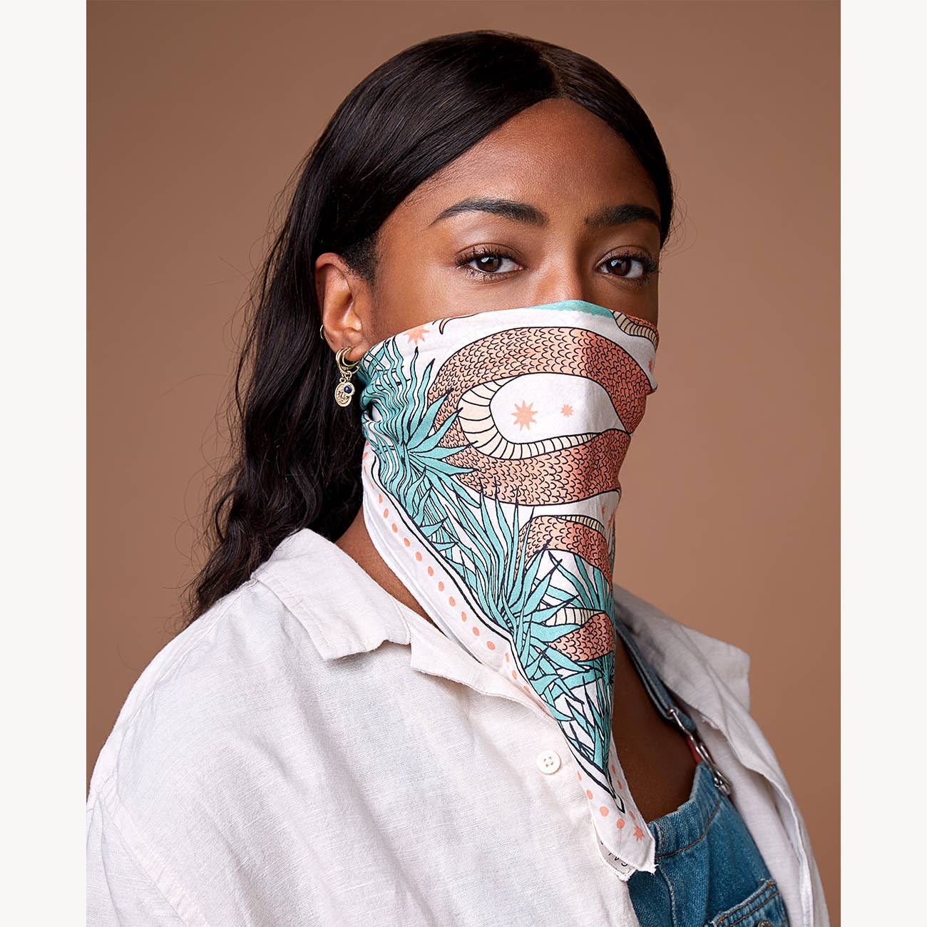 The Serpent Organic Cotton Square Neckerchief