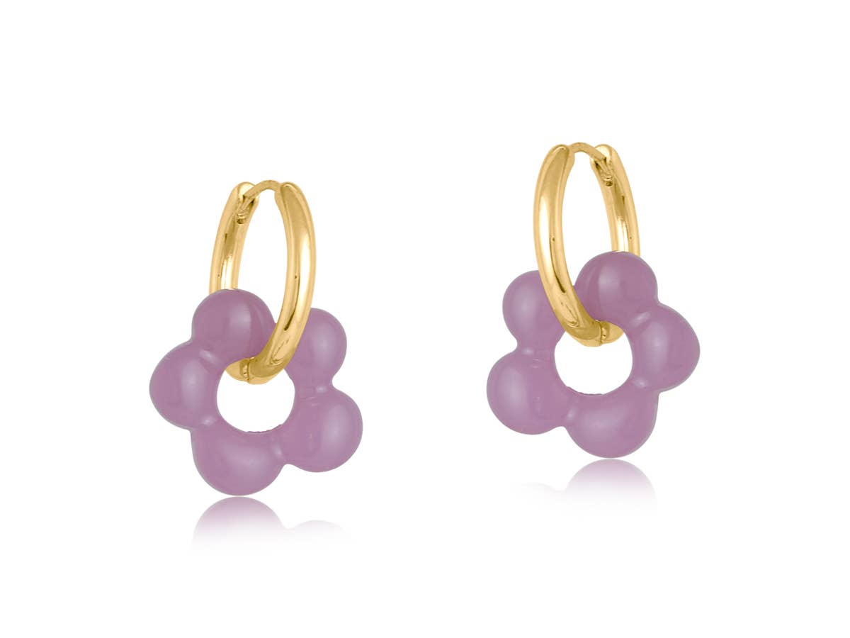 Circe Beaded Huggies Hoop Earrings