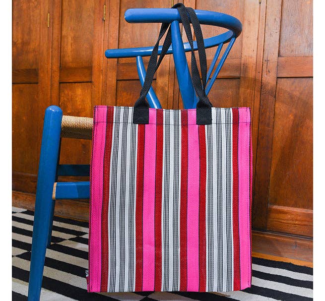 Eco Woven Market Shopper in Neyron, Guardsman & Pearl