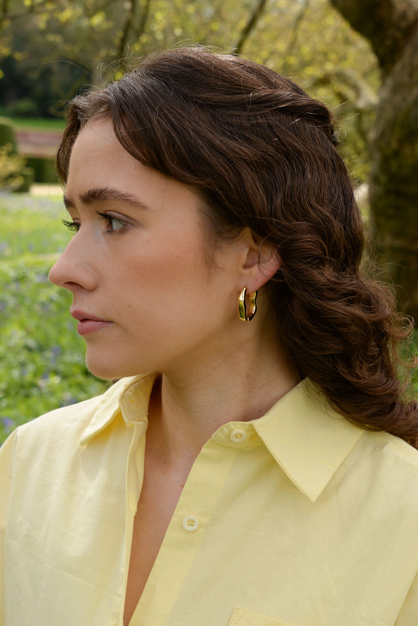 My Doris Abstract Wiggle Hoop Earrings