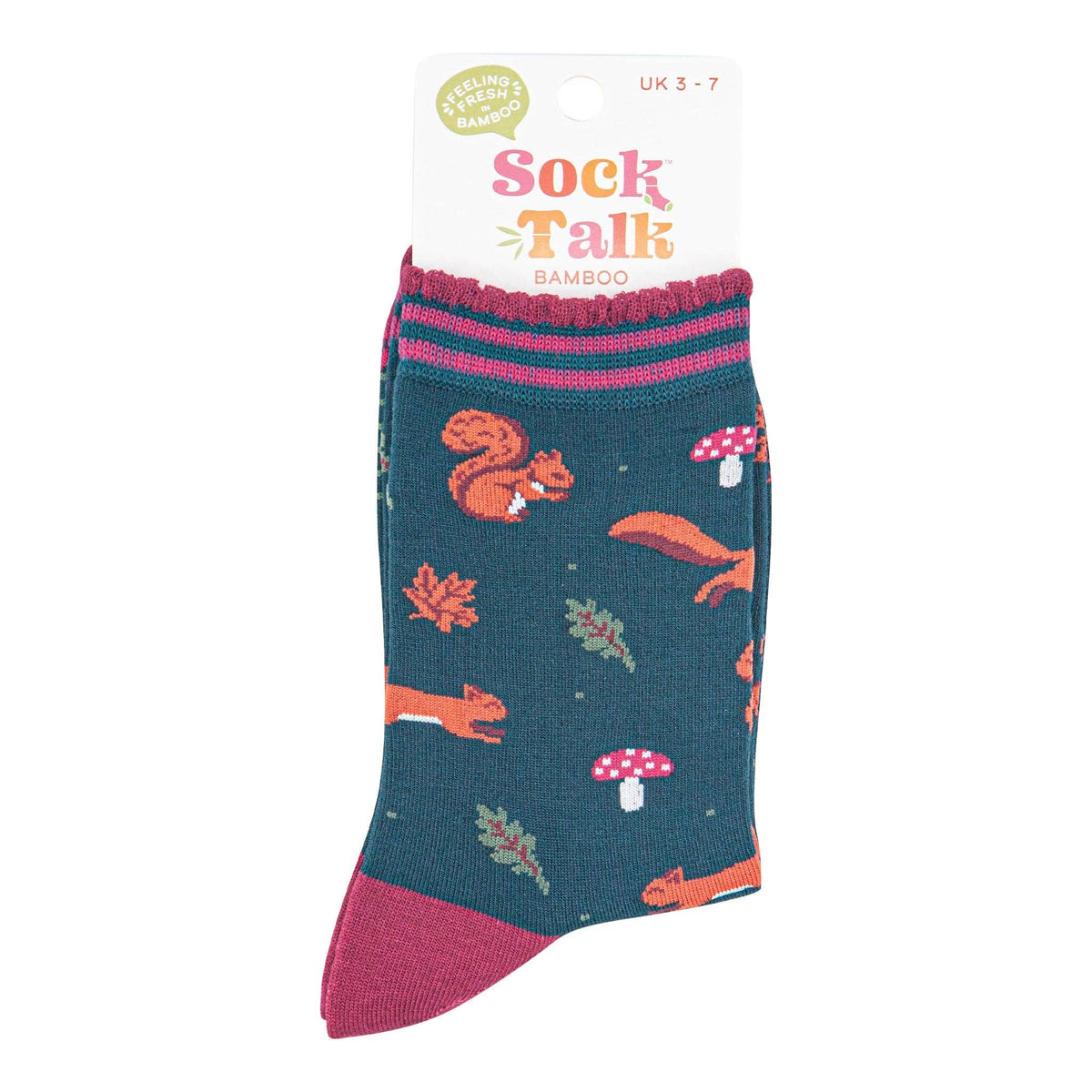 Squirrel & Toadstool Bamboo Socks