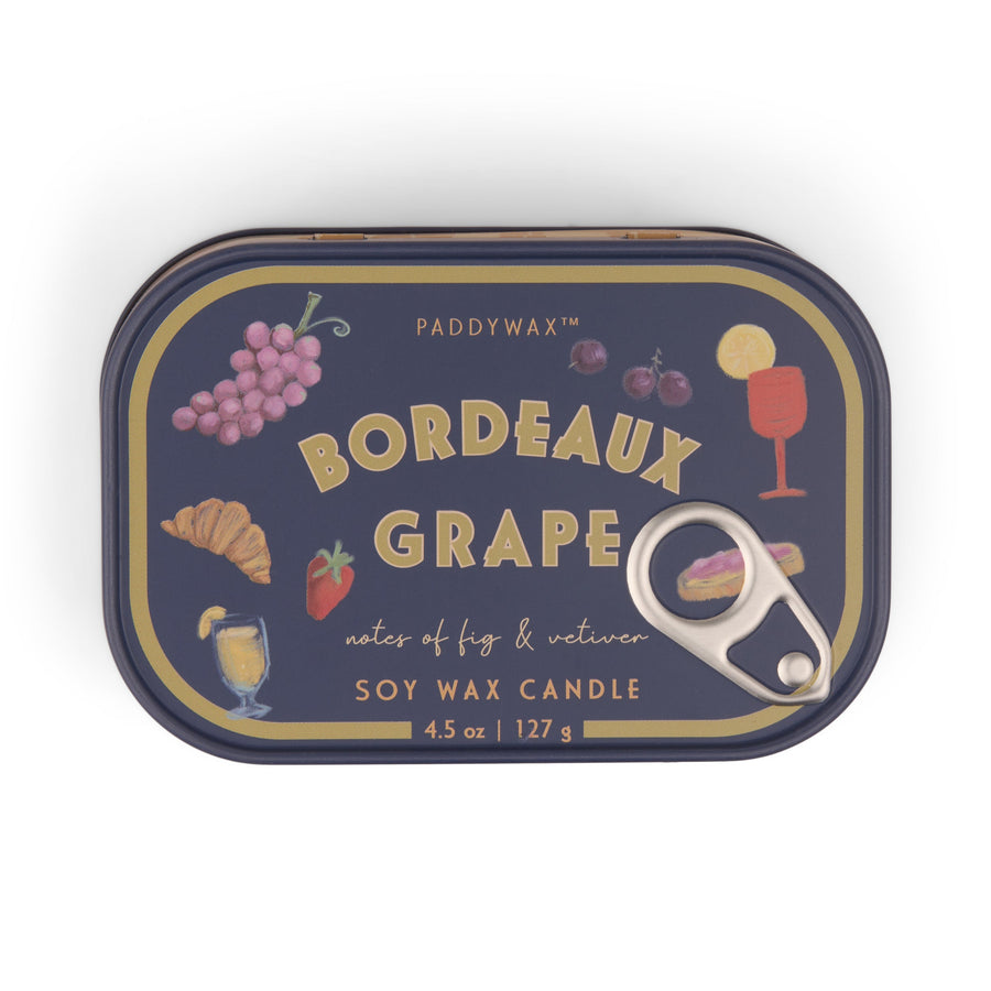 Paddywax Bistro Bordeaux Grape Tin Soy Candle