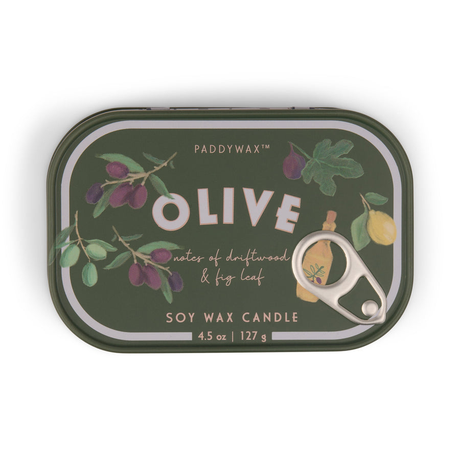 Paddywax Bistro Fig Olive Tin Soy Candle