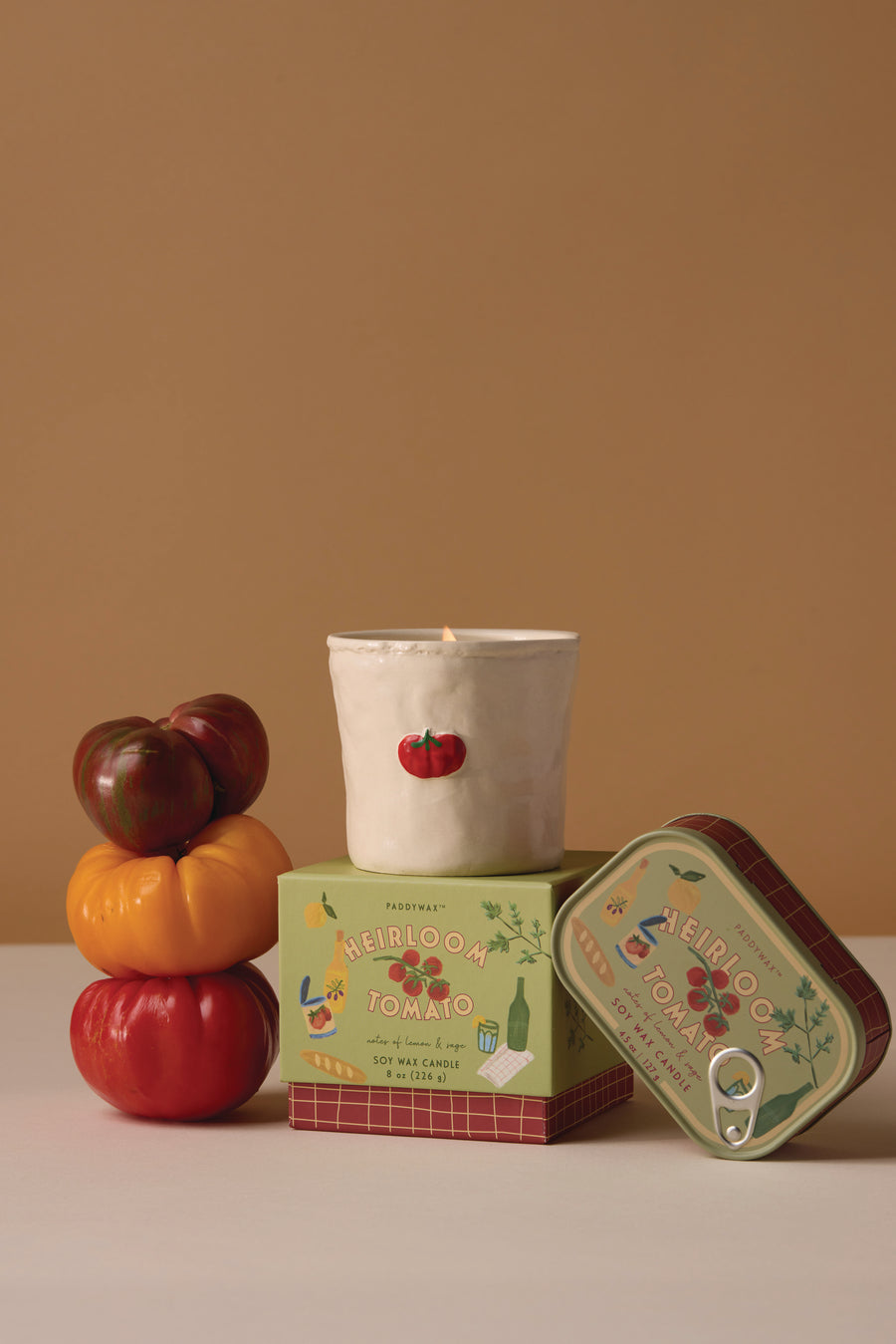 Paddywax Bistro Heirloom Tomato Vine Ceramic Soy Candle