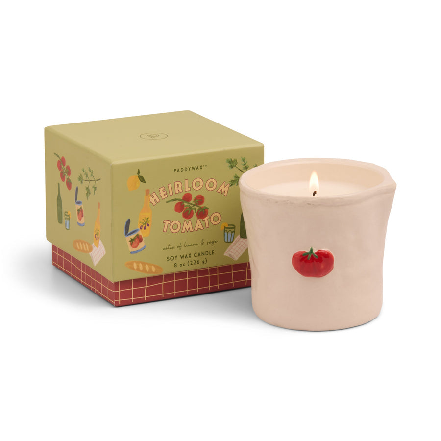 Paddywax Bistro Heirloom Tomato Vine Ceramic Soy Candle