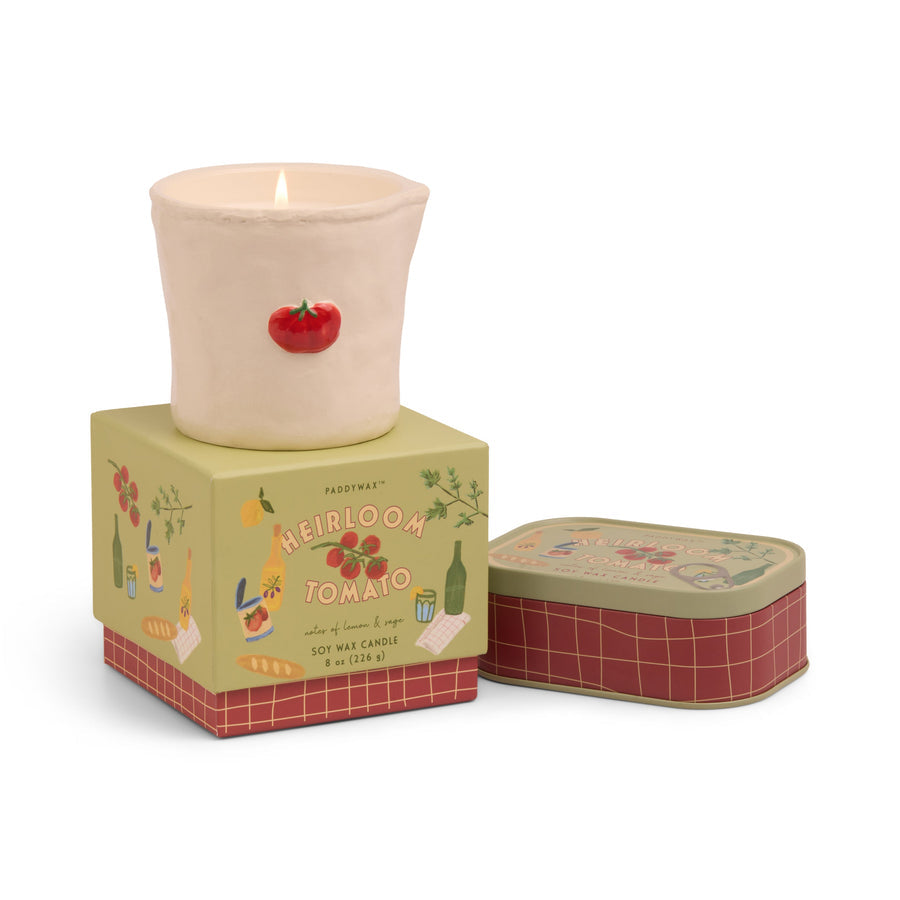 Paddywax Bistro Heirloom Tomato Vine Ceramic Soy Candle