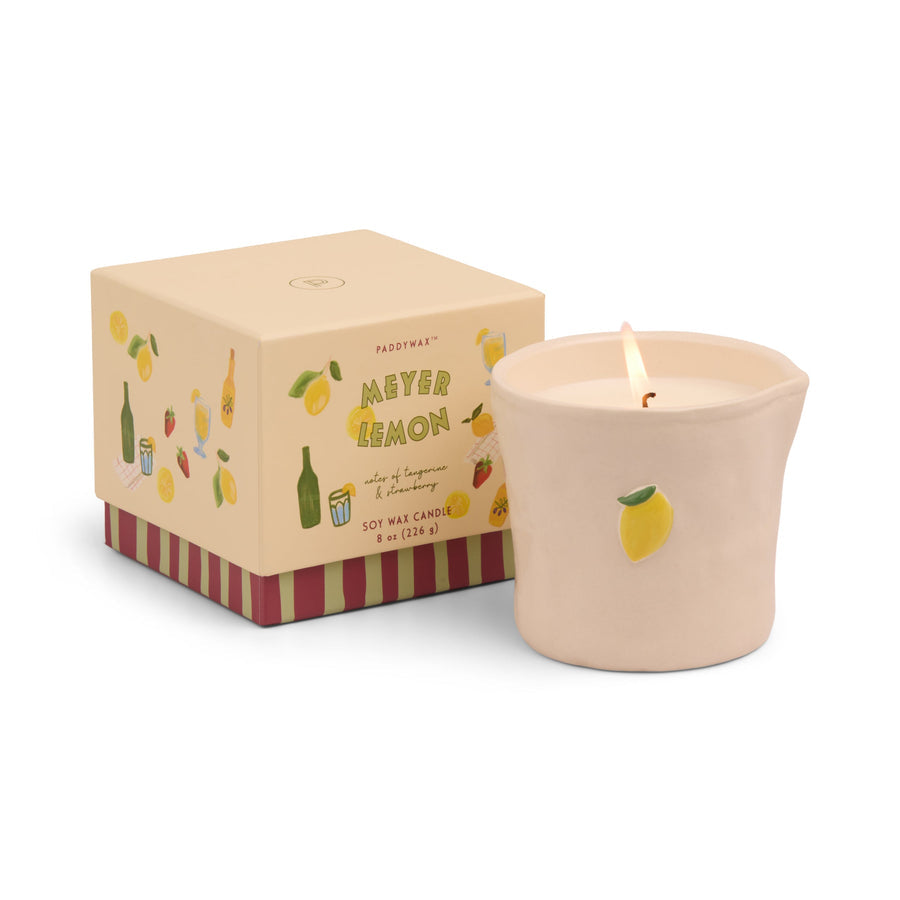 Paddywax Bistro Meyer Lemon Ceramic Soy Candle
