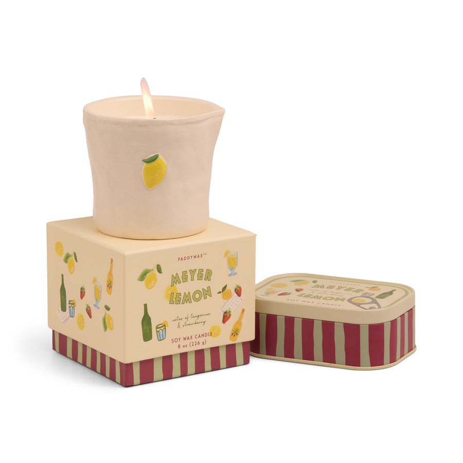 Paddywax Bistro Meyer Lemon Ceramic Soy Candle