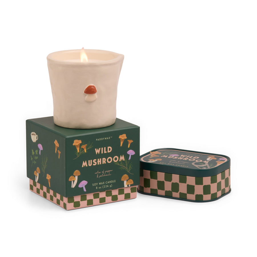Paddywax Bistro Wild Mushroom Ceramic Soy Candle