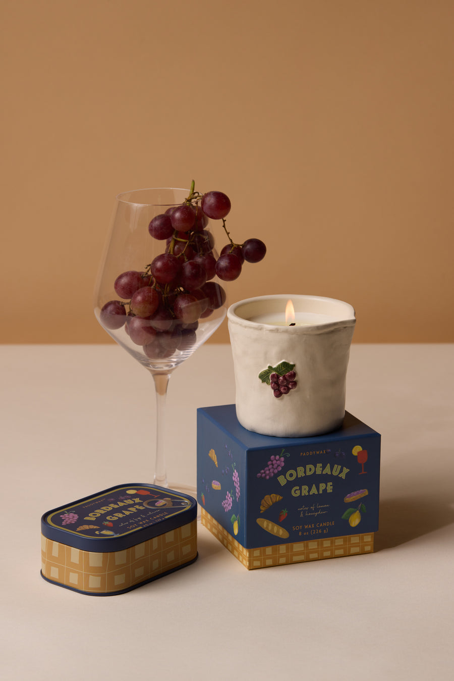 Paddywax Bistro Bordeaux Grape Tin Soy Candle