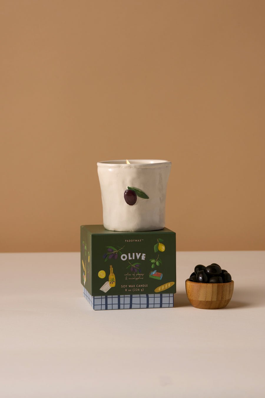 Paddywax Bistro Fig Olive Ceramic Soy Candle