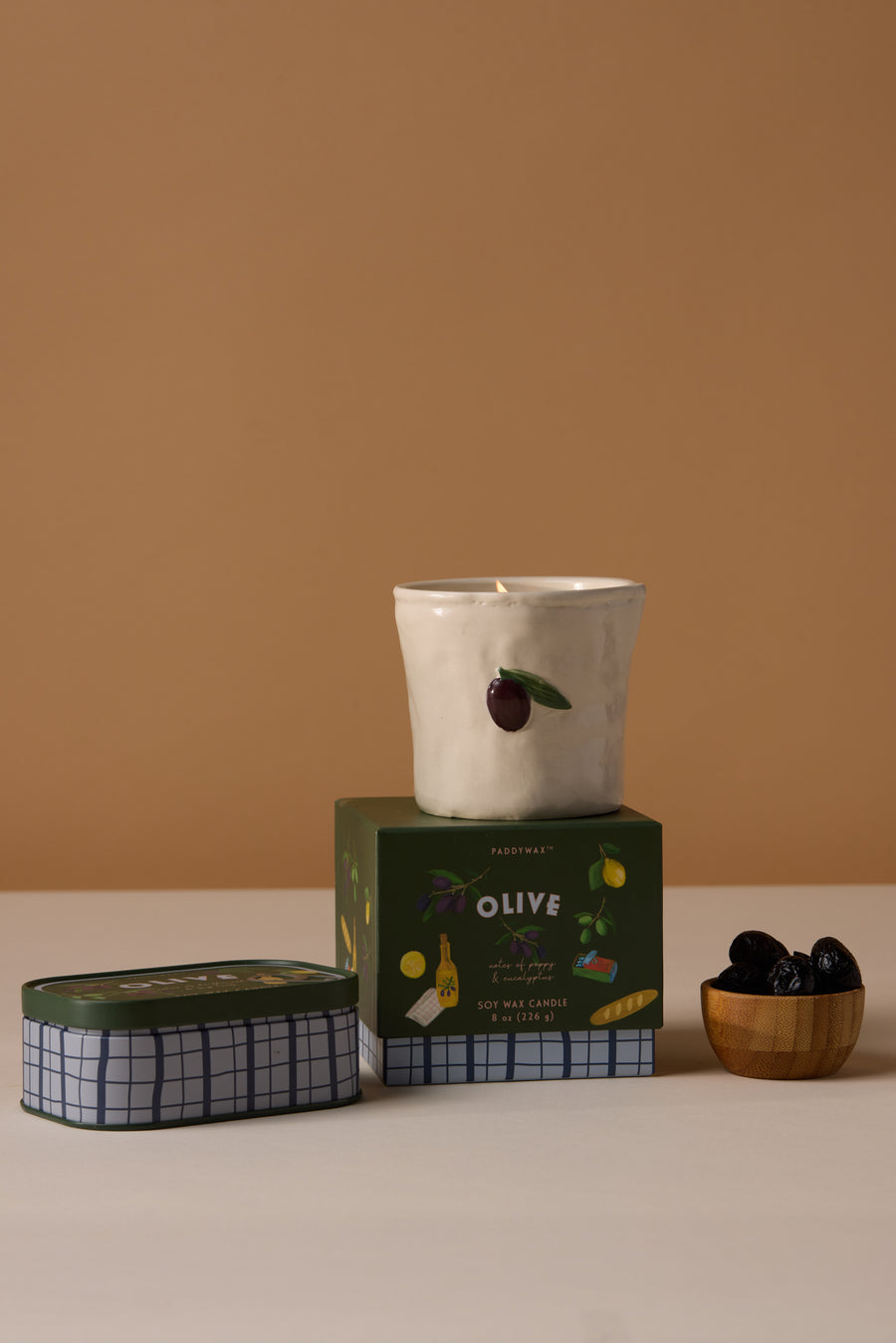 Paddywax Bistro Fig Olive Ceramic Soy Candle