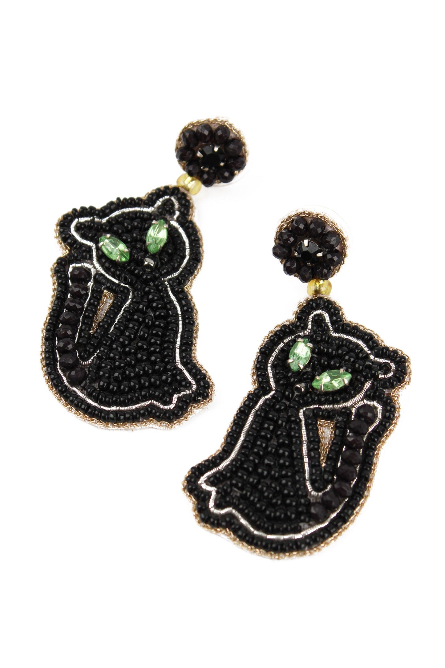 My Doris Black Cat Earrings