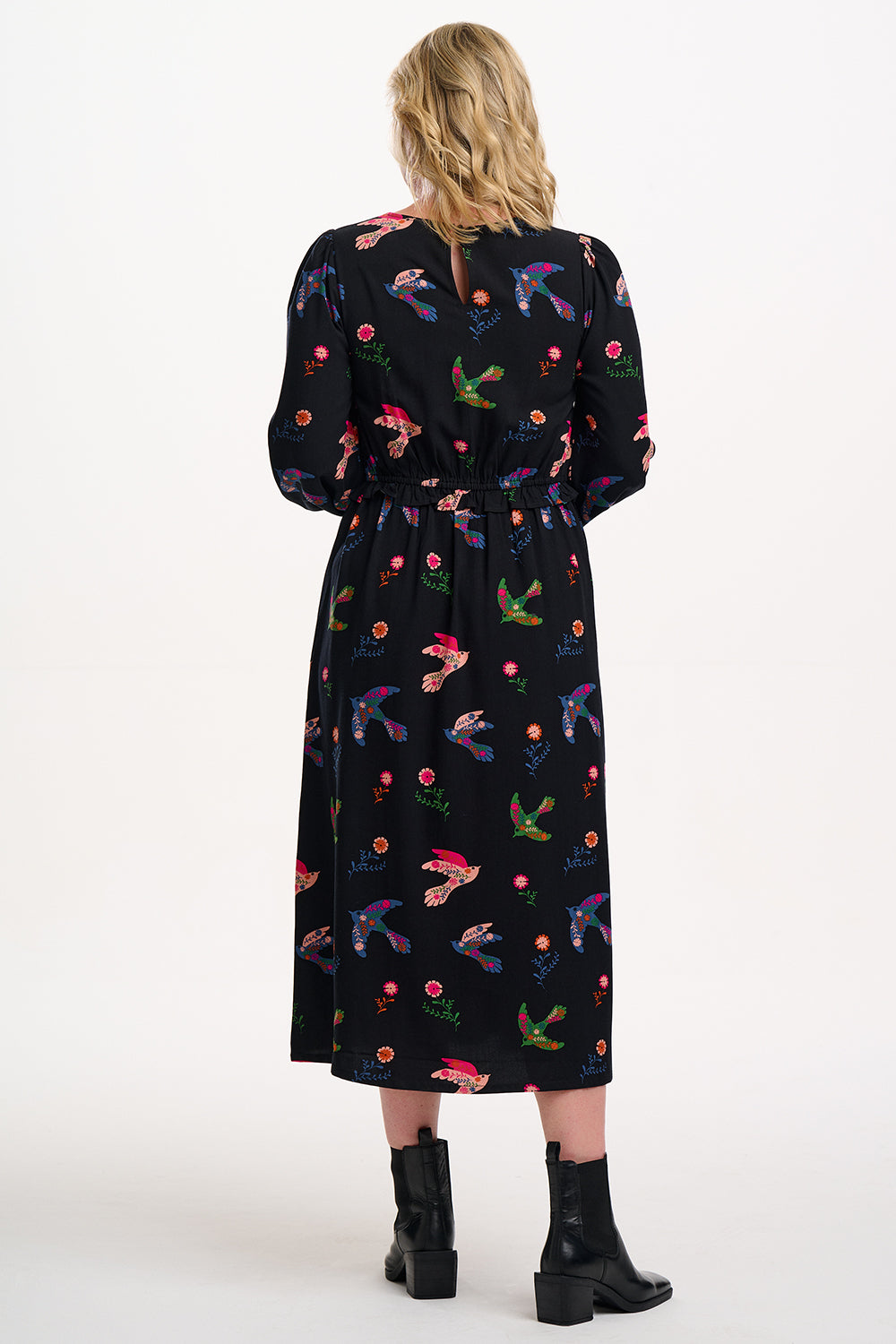 Sugarhill Brighton Darcie Shirred Rainbow Folk Bird Dress
