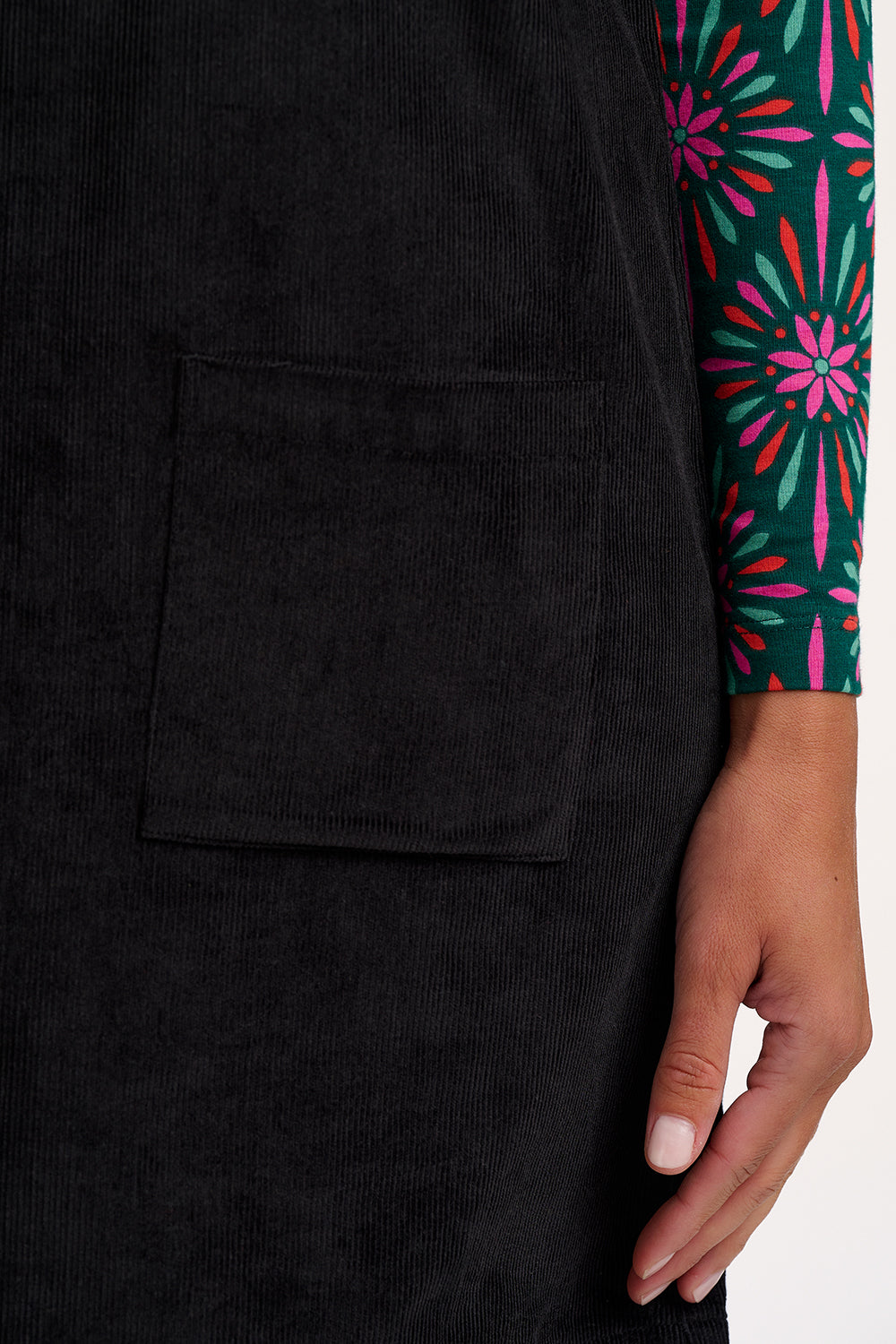 Sugarhill Brighton Kacy Black Cord Tunic Dress