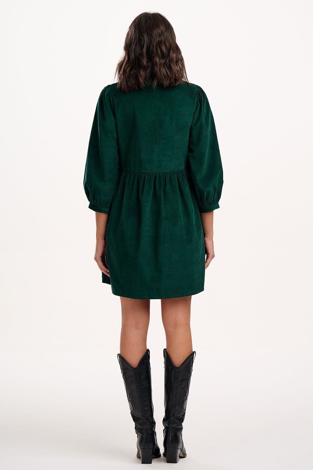 Sugarhill Brighton Brandy Green Cord Smock Dress