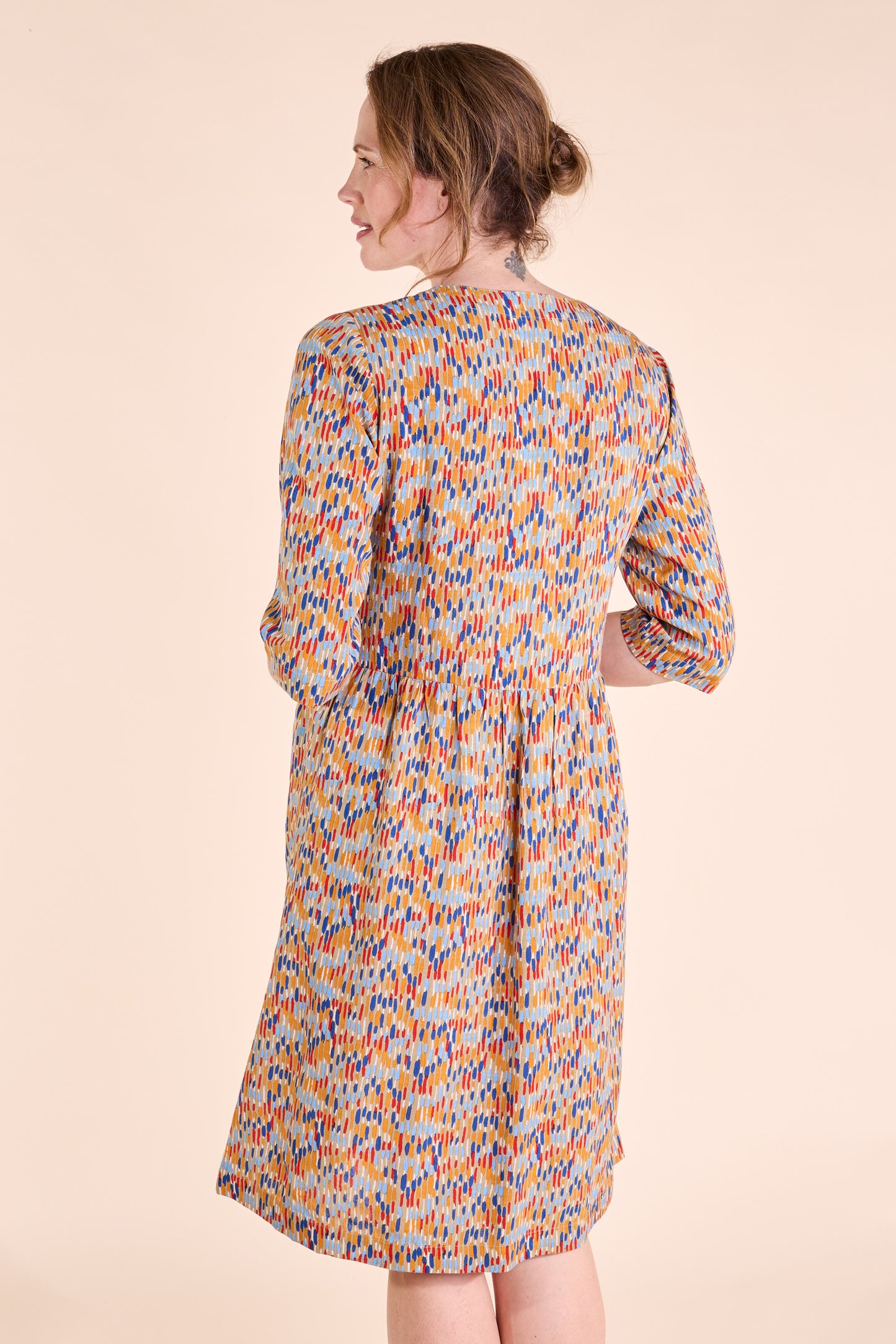 Nomads Multi Printed 3/4 Sleeve Dress