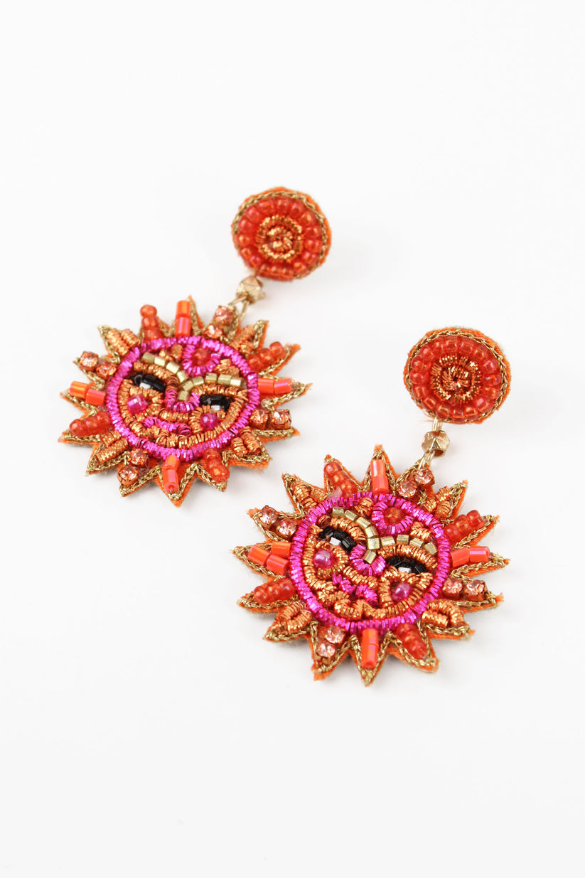 My Doris Sun Face Earrings