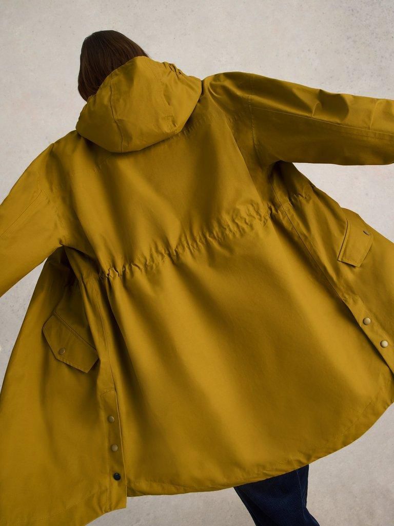 Winona Waterproof Coat in Ochre CURVE SIZES 20 - 24