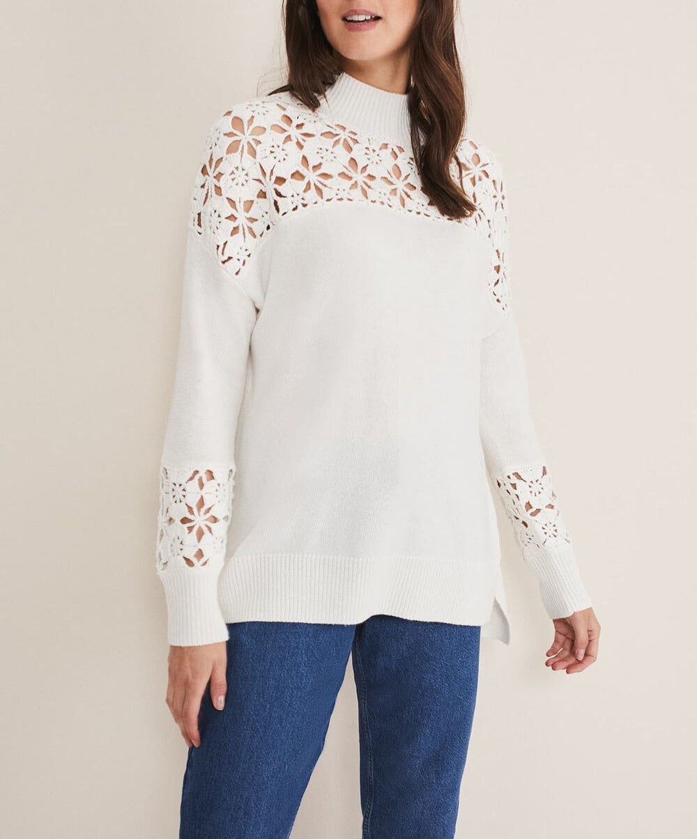 Adeline Crochet Knit Jumper
