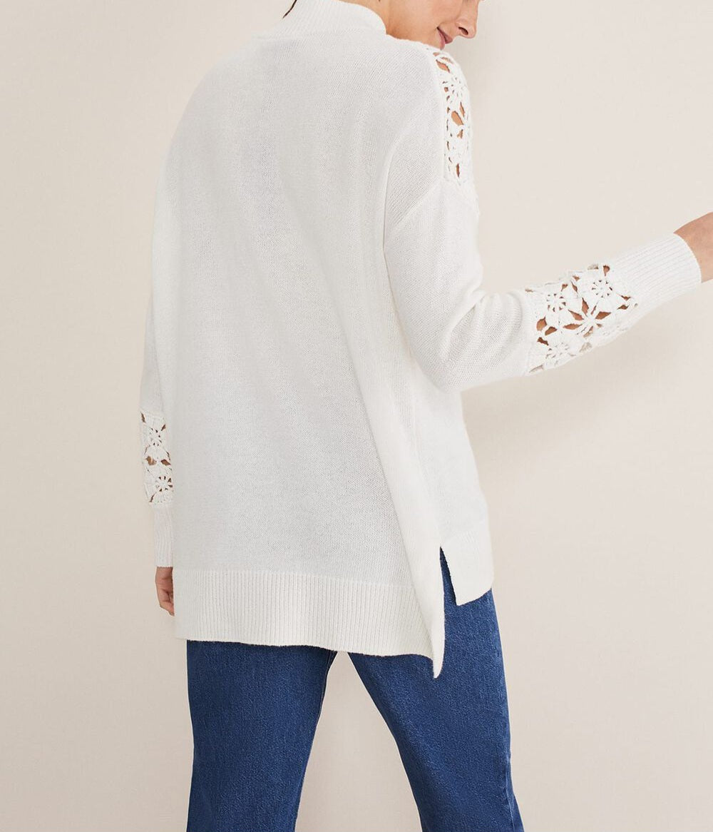 Adeline Crochet Knit Jumper