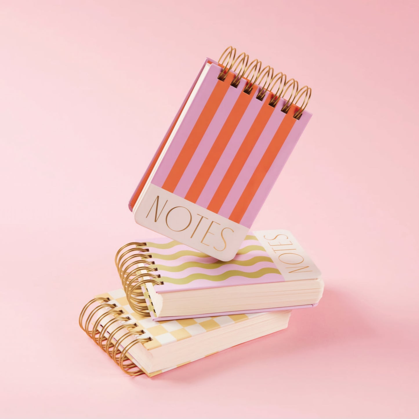 Twin Wire Chunky Notepad - Wavy Stripes