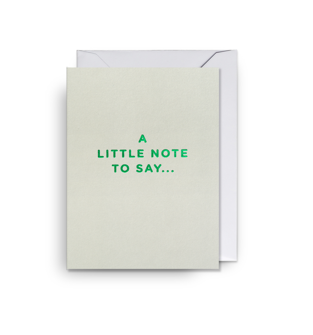 A Little Note To Say Mini Card